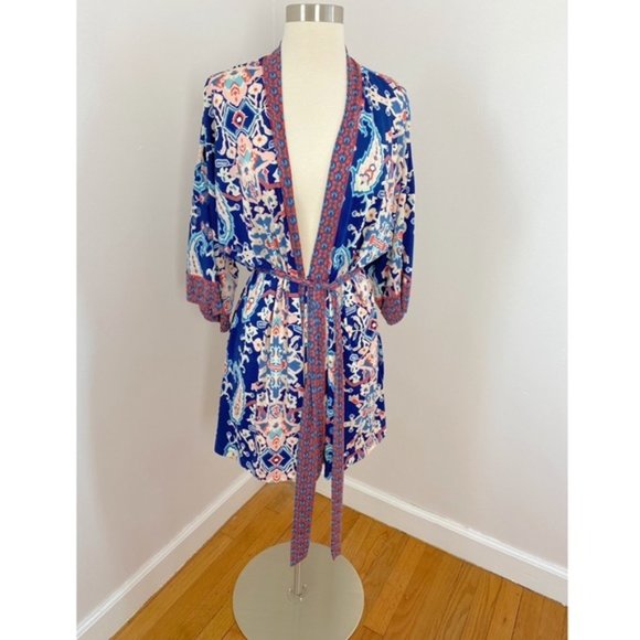 In Bloom Robe Floral Print Wrap - Picture 1 of 4